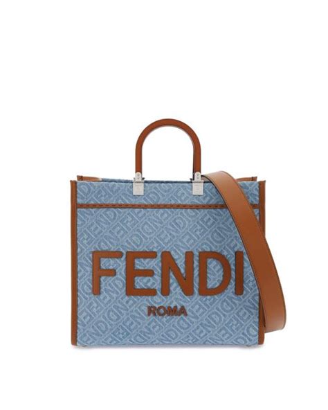 x tote fendi|Fendi denim tote.